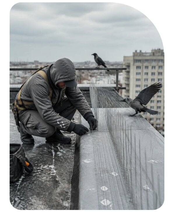 Защита от ворон под ключ в Острогожске по цене от 5216 р. | Сенат-Стг